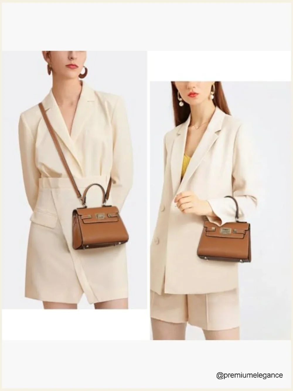 Mini Satchel Bag Top Handle Purse Small Crossbody Faux Leather Handbag